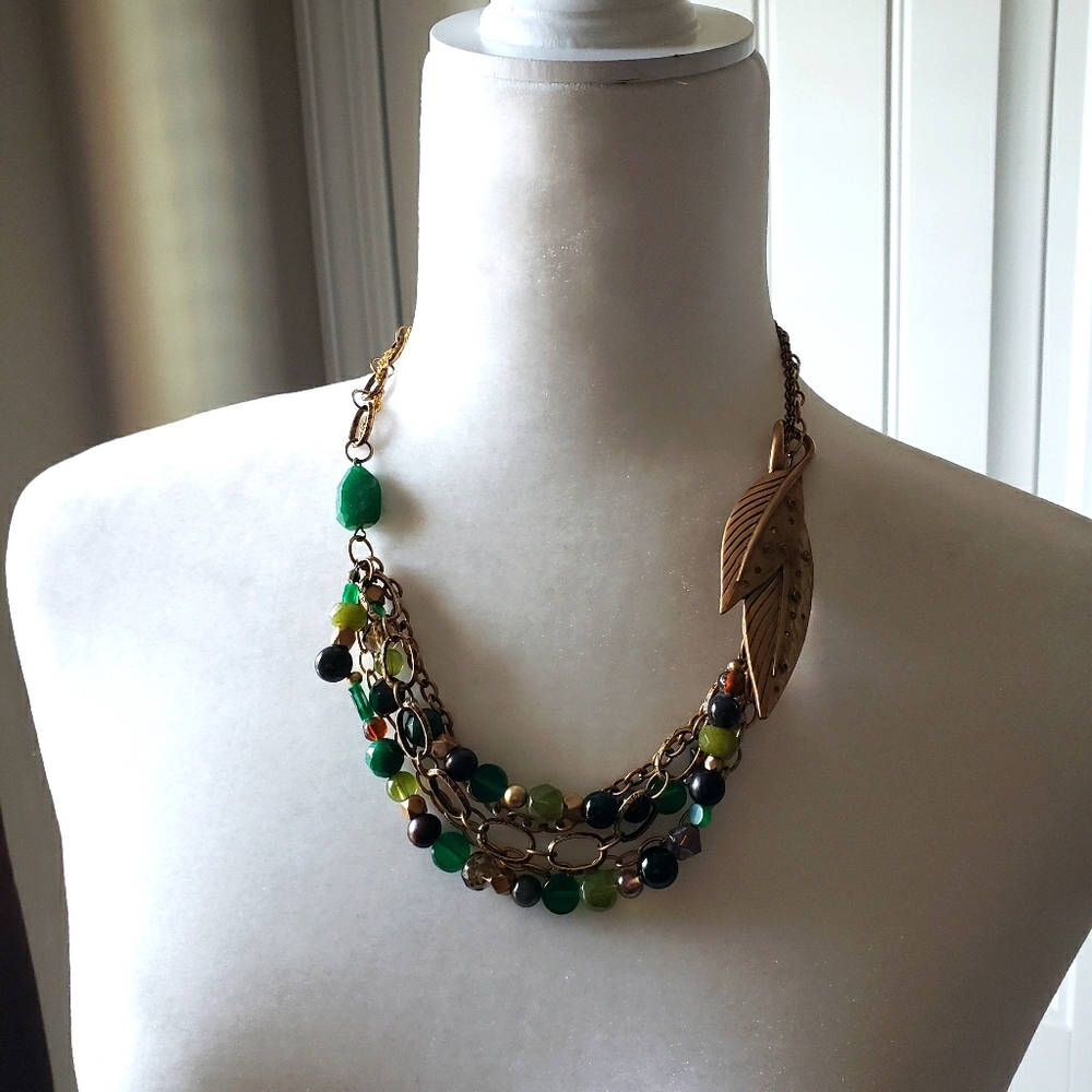 Chico' emerald green necklace.